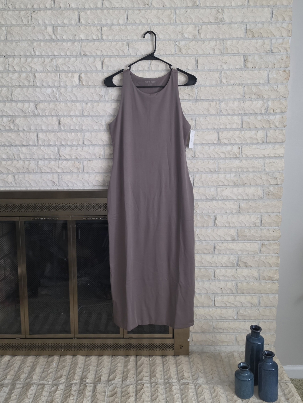 Spanx Spanxsmooth Jersey Cutaway Shoulder Midi Dress